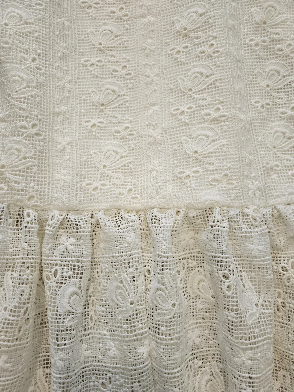 NWT Steve Madden Lace Cream Midi Dress Size 2 White Summer Vacation Feminine - Picture 3 of 9